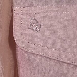 NWT - DIOR Mens Vintage Dress Shirt Pink Medium Cotton Blend Button Down